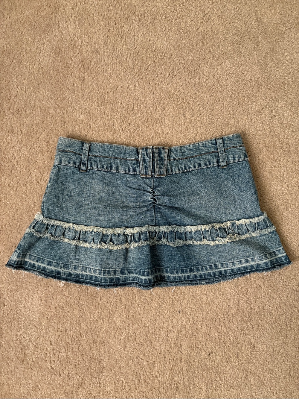 Denim Ruffle Mini Skirt - Picture 4 of 4